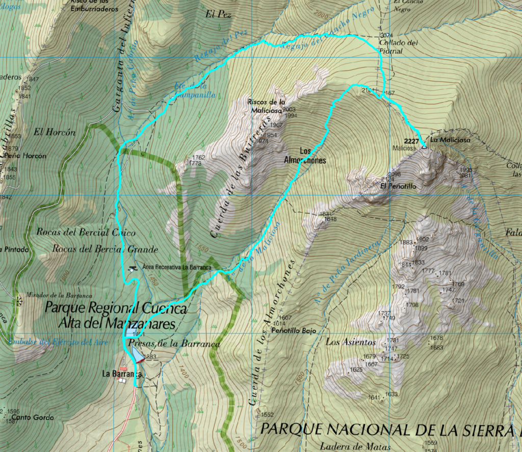 LA MALICIOSA DESDE LA BARRANCA VUELTA POR LOS ALMORCHONES